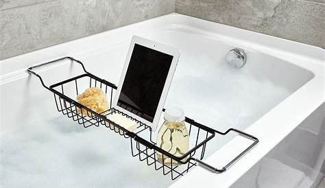 Un pont de baignoire en bois pour vos accessoires de salle