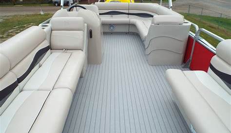 Snap In Carpet installed on customer's boat pontoonboatsideas Boat