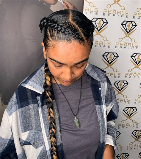 Ponytail With Two Braids