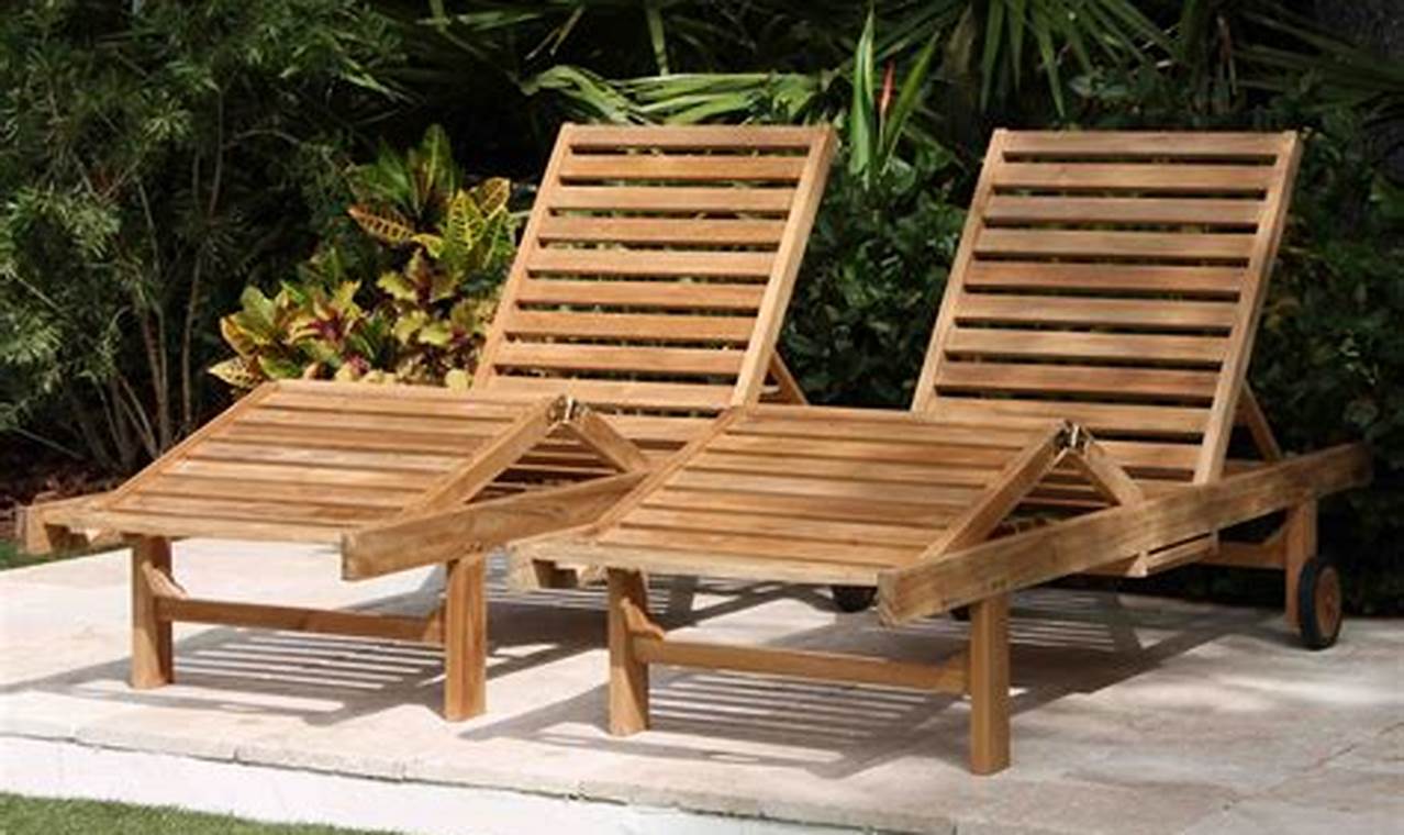 pool and patio furniture teak wood