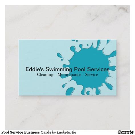 Pool Service Businesscards Business Card Pool service