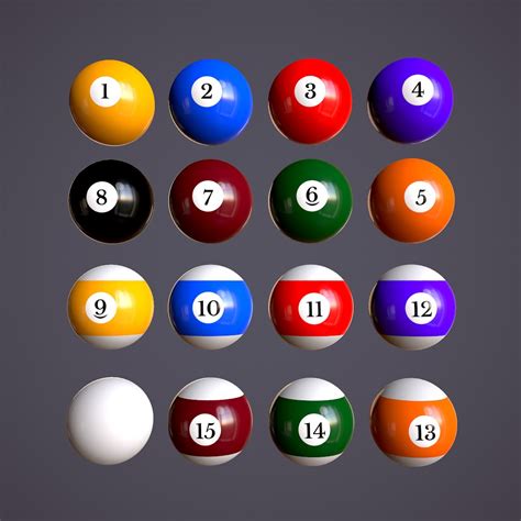 pool balls 3d model