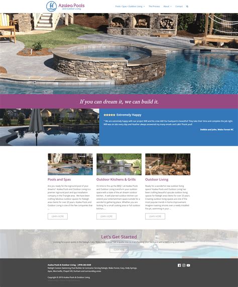 Pool Builder Website Design
