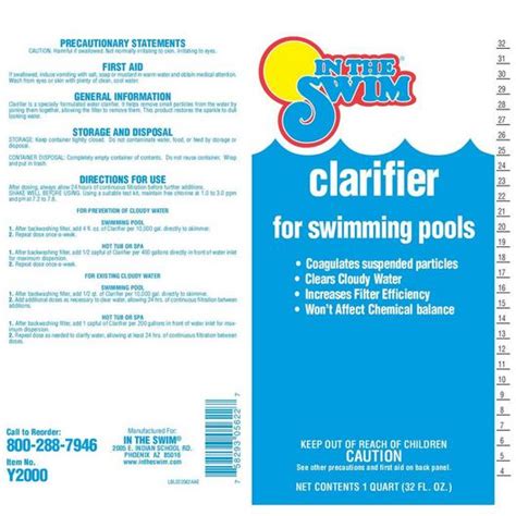 Pool Clarifier Safe To Swim