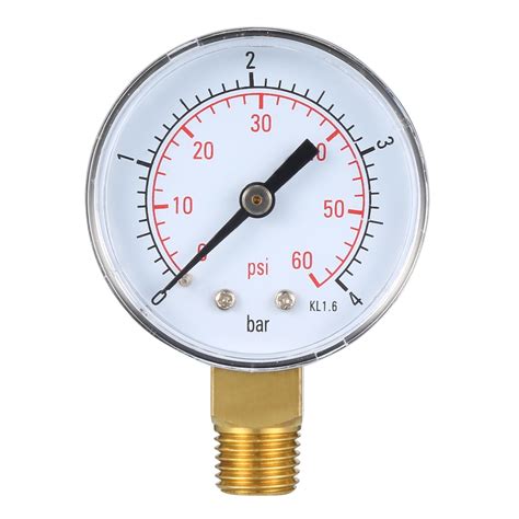Pool filter pressure gauge