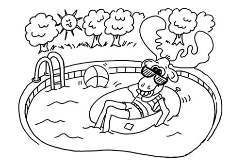 pool party coloring page
