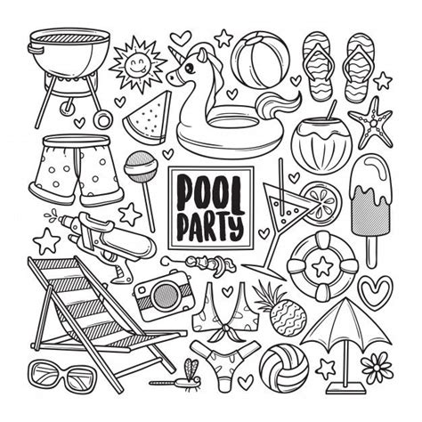 weedtime.us:pool party coloring page
