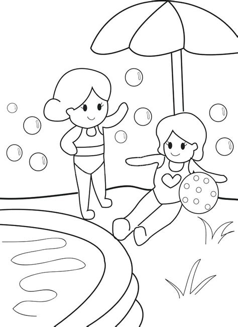 weedtime.us:pool party coloring page