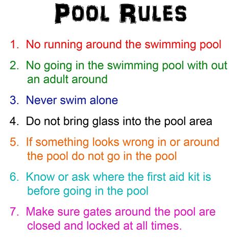 Pool Quick Rules