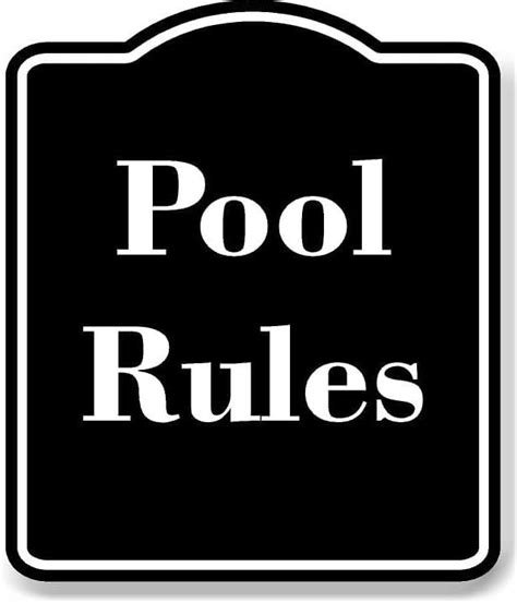 Pool Rules Black