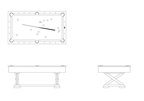 Pool Table Block In Autocad