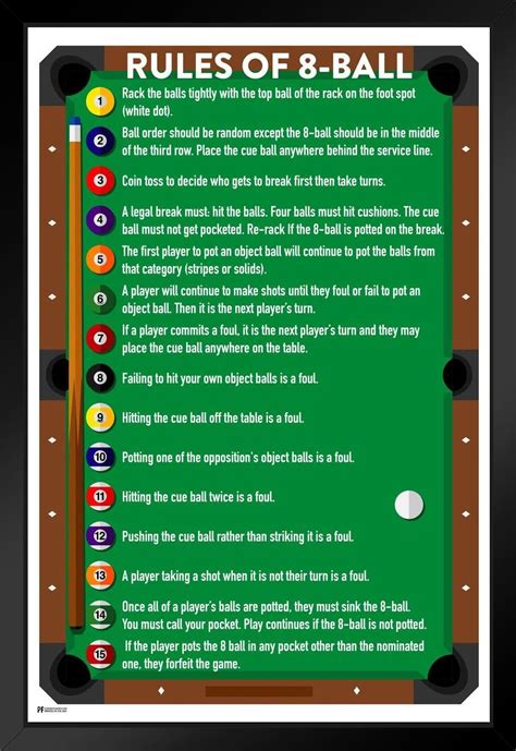 Pool Table Rules Wa