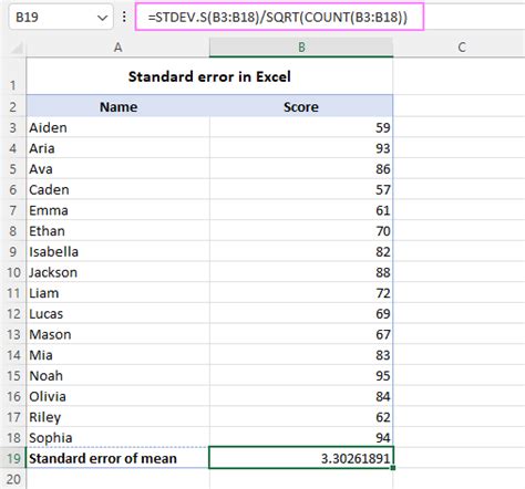pooled standard error excel