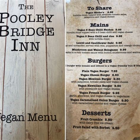 pooley bridge inn menu