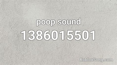 poop sound Roblox ID