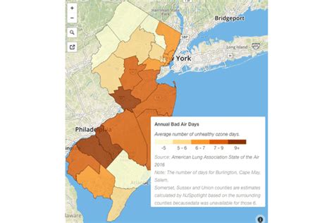 poor air quality nj today
