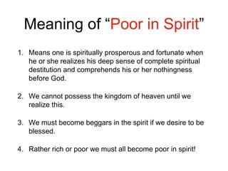 poor in spirit meaning