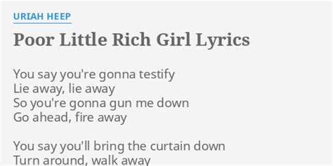 poor little rich girl lyrics