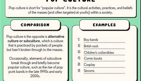 How Did Pop Culture Originate? | Culture definition, Pop culture, Culture