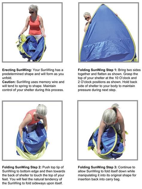 pop up beach tent instructions