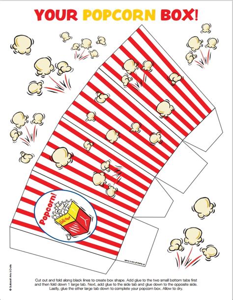 12 Free Popcorn Box Templates for Family Movie Night Ticket template