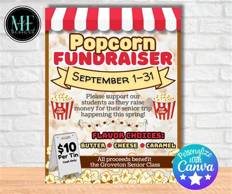Popcorn Fundraiser Poster