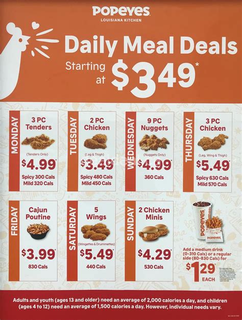 Popeyes Canada Daily Deals 2021