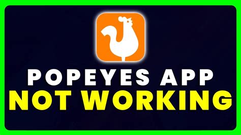 popeyes app not working