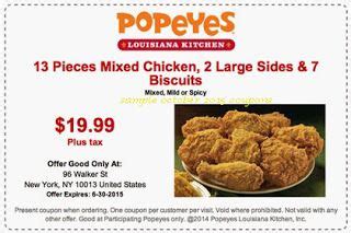 popeyes chicken coupons 2021