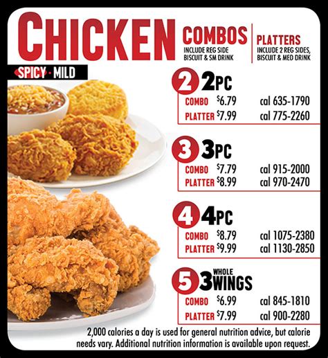 popeyes chicken delivery menu