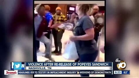 popeyes chicken sandwich violence