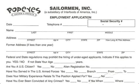 popeyes job application form pdf