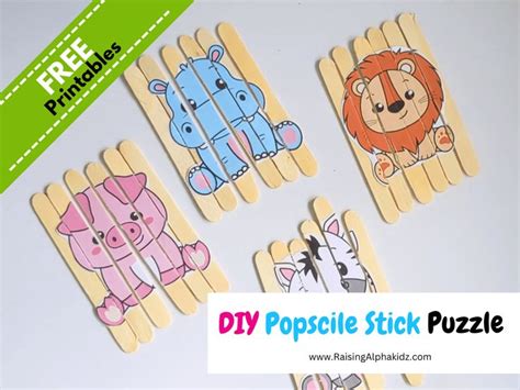 Popsicle Stick Puzzles Printable