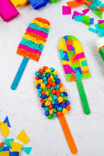Popsicle Tissue Paper Craft