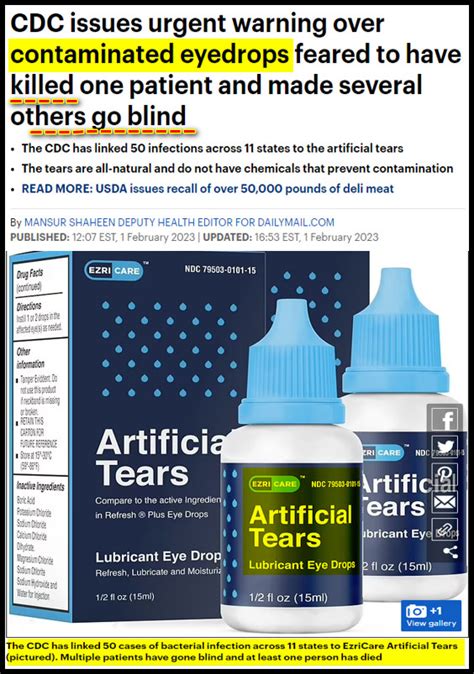 Popular Eye Drops Causing Blindness