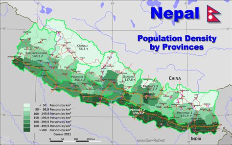 3D Population Density map of Nepal Nepal, Map, Density