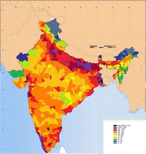 population density of india 2023