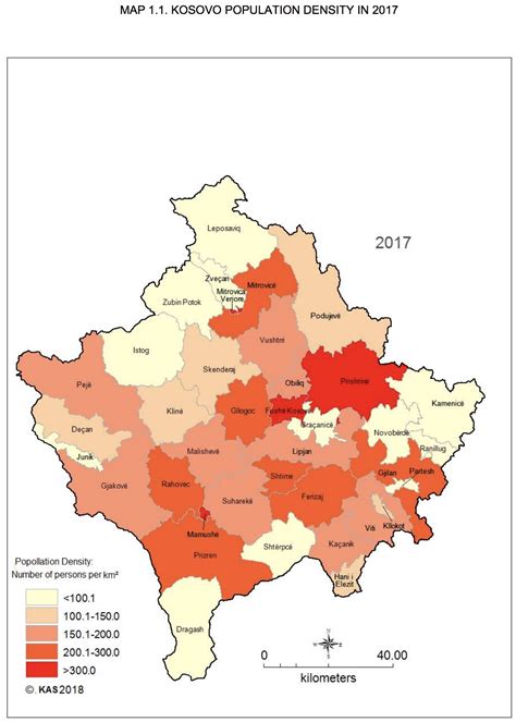 population density of kosovo