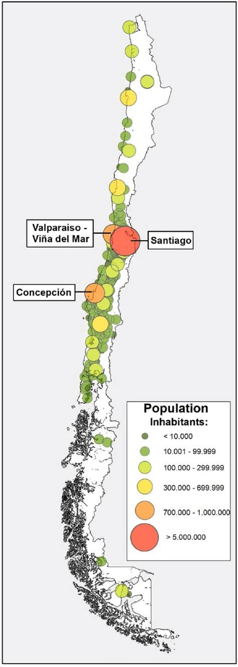 population map of chile