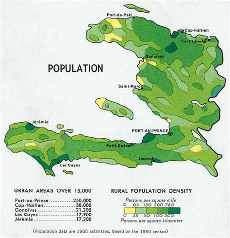 population map of haiti