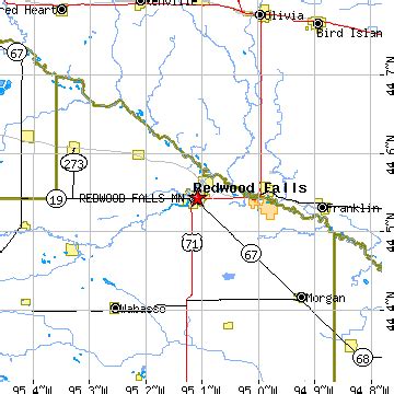 population of redwood falls mn