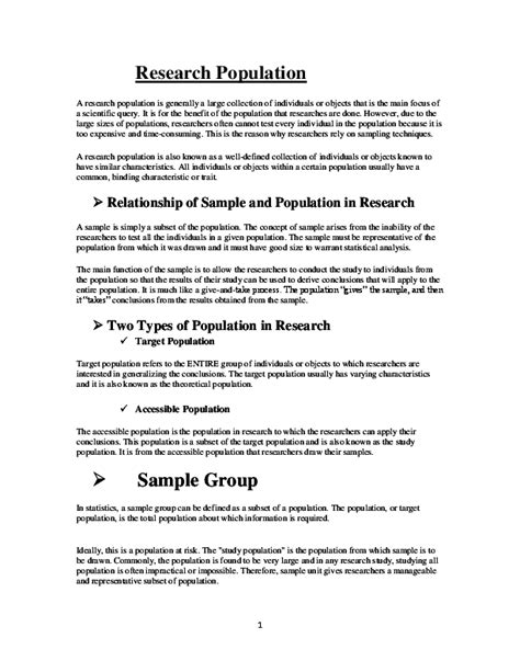 population of the study example in research paper