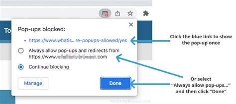 popups chrome