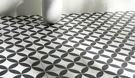SomerTile 11.75x11.75inch Collegiate White and Black Porcelain Mosaic