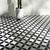 porcelain floor tile black and white