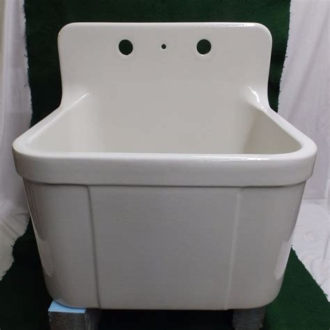 porcelain utility sink with legs