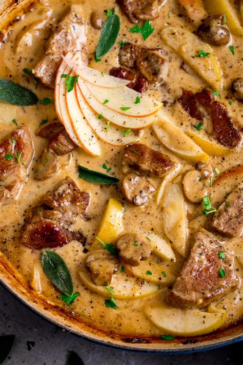 Creamy Pork and Apple Casserole with Cider Nicky's Kitchen Sanctuary