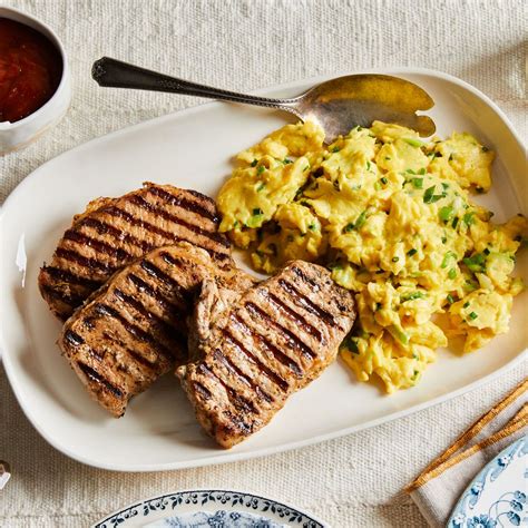 Pork Chops Scrambled Eggs