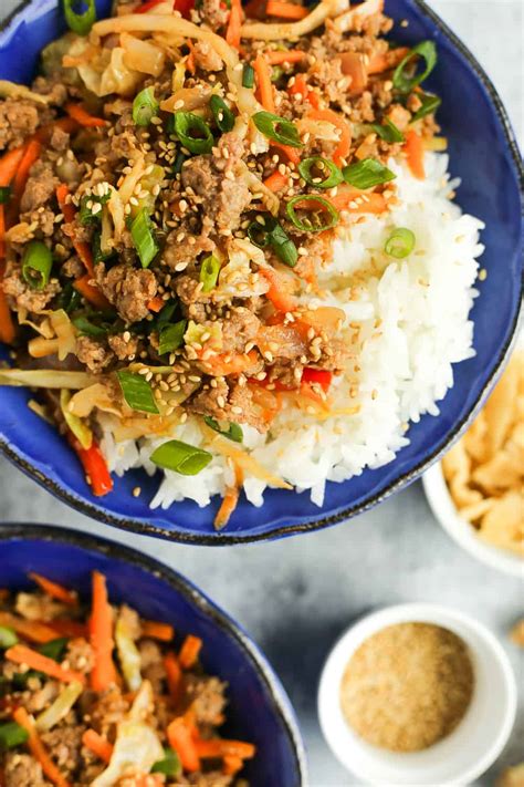 Pork Egg Roll Bowl Don't Sweat The Recipe