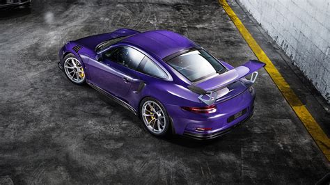 porsche 911 gt3 rs purple wallpaper 4k